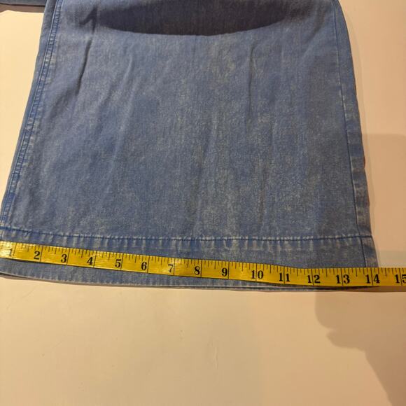 &Merci Women's Wide Leg Long Overalls Carpenter Cottage sz Small Light Blue Wash - Picture 7 of 13